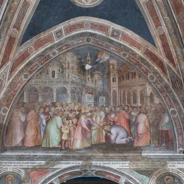 Cappella Belludi: Episodi della vita dei Santi Filippo e Giacomo; Cristo Pantocratore; Vergine in trono; Santi francescani