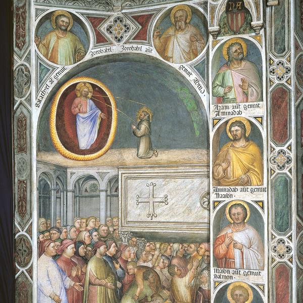 Cappella Belludi: Episodi della vita dei Santi Filippo e Giacomo; Cristo Pantocratore; Vergine in trono; Santi francescani